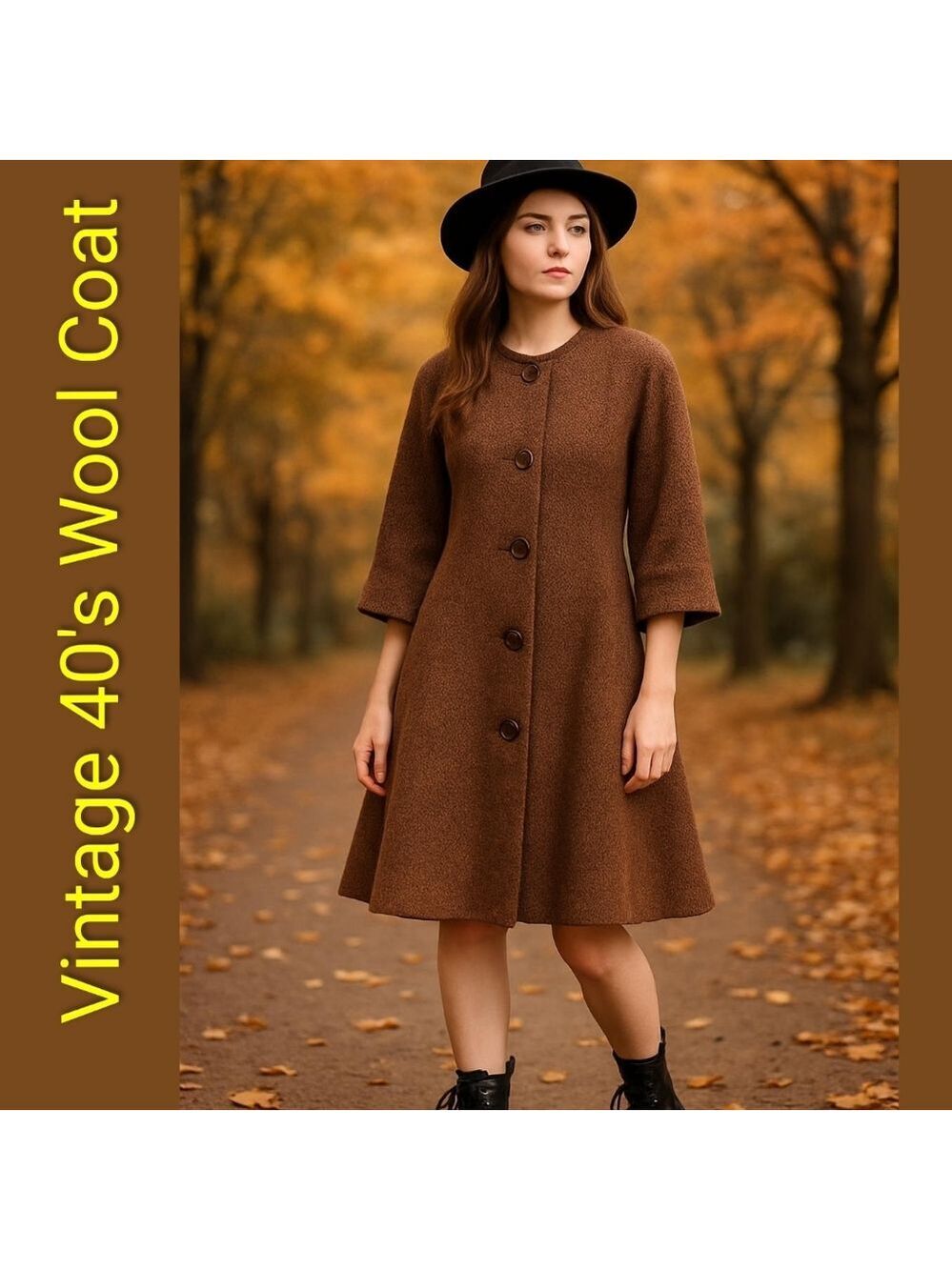 Vtg 40s Tweed Wool Fit & Flare Coat   Young Craft from Kings Johnson City, TN Sm